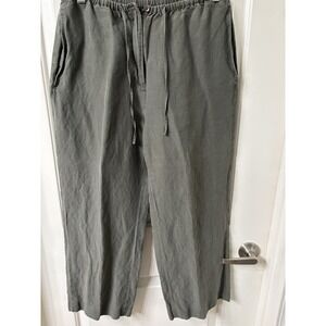 Vintage 90s Eddie Bauer Womens Small Silk Linen Flowy Drawstring Pants